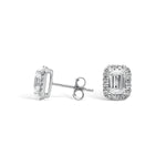 Earring Emerald Halo - 1.75 ct