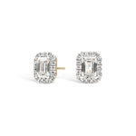 Earring Emerald Halo - 2 ct