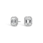 Earring Emerald Halo - 2 ct