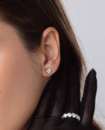 Earrings heart studs - 1 ct