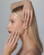 Earring Oval Halo - 2 ct