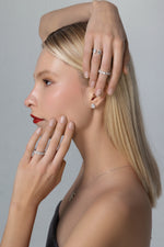 Earring Oval Halo - 2 ct