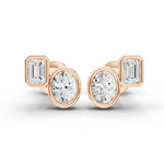 Duo bezel earrings 0.5 ct