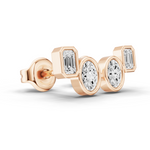 Duo bezel earrings 0.5 ct