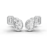 Duo bezel earrings 0.5 ct