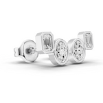 Duo bezel earrings 0.5 ct