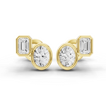 Duo bezel earrings 0.5 ct
