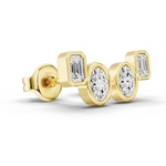 Duo bezel earrings 0.5 ct