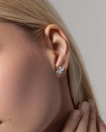 Earring Toi et Moi - Oval and Pear - 2 ct