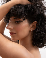 Studs round bezel - 2 ct