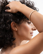 Studs round bezel - 2 ct