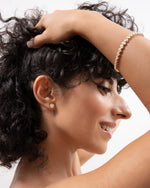 Studs round bezel - 2 ct