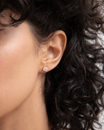 Studs emerald bezel - 1 ct