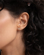 Studs emerald bezel - 1 ct