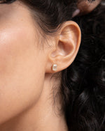 Studs emerald bezel - 1 ct