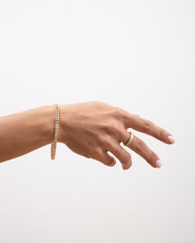 Tennis - emerald bezel bracelet