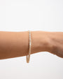 Tennis - emerald bezel bracelet