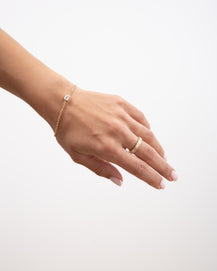 Solitare - Emerald bezel bracelet