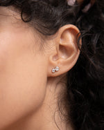 Duo bezel earrings 0.5 ct