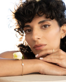 Solitare - Emerald bezel bracelet