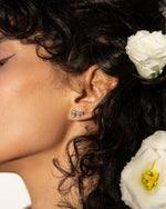 Studs emerald bezel - 1 ct