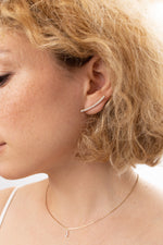 Crescent earrings - 1 ct