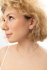 Crescent earrings - 1 ct