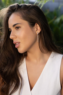 Huggies chain drop Pear - 1.5 ct