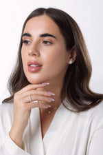 Earring Round Halo -2.5 ct