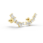 5 stone emerald earrings 2.5 ct