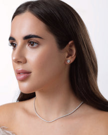 16 in. Four-Prong Lab Diamond Tennis Necklace (6 ct. tw.) in 14K White Gold