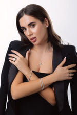 Earring Round Halo - 1 ct