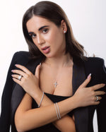 Earrings Round Halo - 1 ct