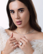 16 in. Four-Prong Lab Diamond Tennis Necklace (6 ct. tw.) in 14K White Gold