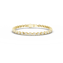 Pear bezel bracelet
