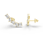 5 stone emerald earrings 2.5 ct