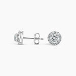 Earring Round Halo - 1 ct