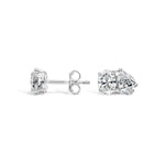 Earring Toi et Moi - Oval and Pear - 2 ct