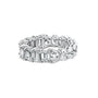 Emerald and Oval Lab Grown Diamond Eternity Band - 6 ctw
