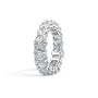 Emerald and Oval Lab Grown Diamond Eternity Band - 6 ctw