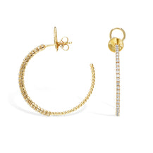 Earring Tennis Arc - 1 ct