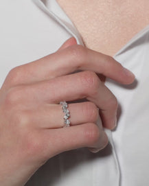 Pear Lab Grown Diamond Eternity Band - 2.8 ctw